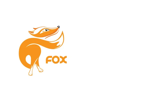 fox on white background, logo design template
