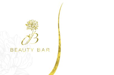 güzellik bar logo flyer şablonu