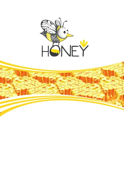 Bee logo. Honey natural product. logo flyer design. Element for design business cards, invitations, gift cards, flyers and brochures