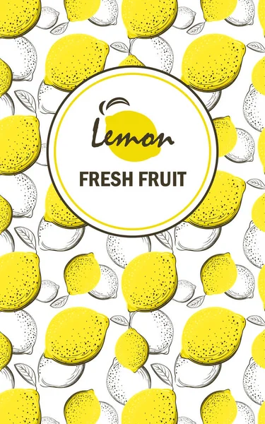 Упаковка Шаблон Дизайн Лимона Иллюстрация Лимонных Вертикальных Баннеров Дизайн Сока — стоковое фото