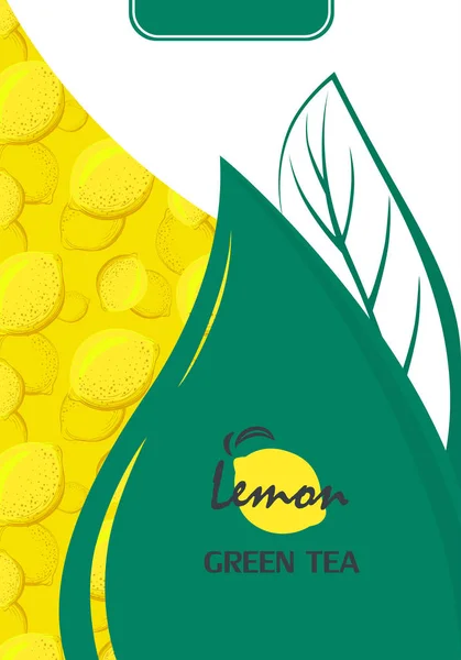 Návrh Šablony Balení Citronu Ilustrace Citron Svislé Bannery Design Pro — Stock fotografie