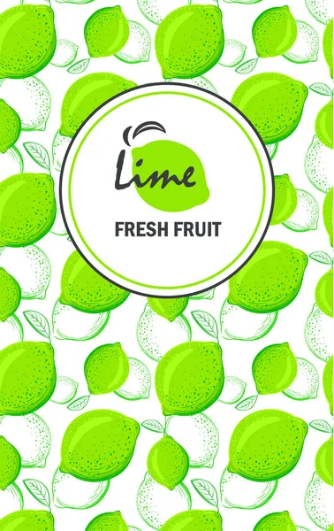 Packing template design of lime. Illustration lime banners. Design for juice, tea, ice cream, lemonade, jam, natural cosmetics, sweets and pastries filled with lemon, dessert menu.