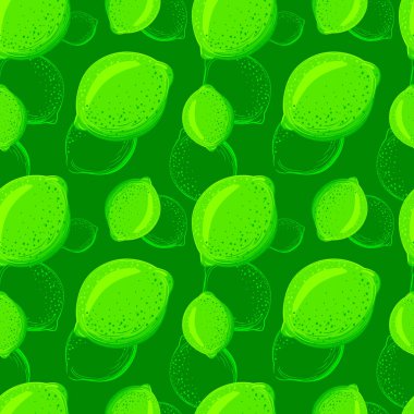 Kireç seamless modeli. Renkli kroki limes. Narenciye meyve arka plan. Öğeleri menü, tebrik kartları, kağıt, ambalaj, afiş vb kozmetik ambalaj