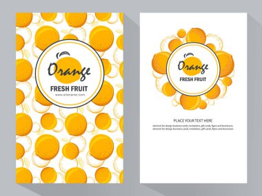 Orange ambalaj kalıp çizmek. Vektör çizim turuncu dikey afiş.  