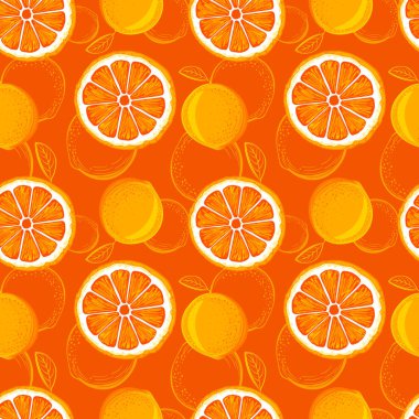 Greyfurt seamless modeli. Grapefruites kroki. Narenciye meyve arka plan. Öğeleri menü, tebrik kartları, kağıt, ambalaj, afiş vb kozmetik ambalaj