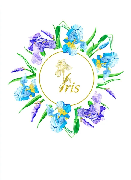 Botanická Bannery Modré Fialové Květy Květinový Design Pro Přírodní Kosmetika — Stock fotografie