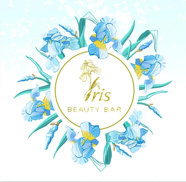 Szablon Dla Marki Iris Beauty Bar Piękno Logo Irys Kwiat — Zdjęcie stockowe