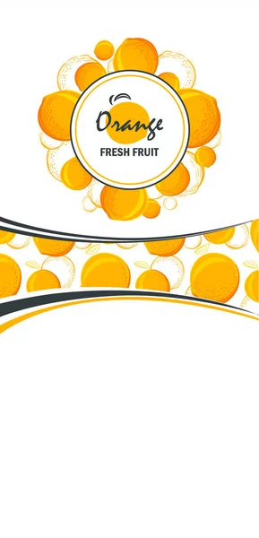 Template Brand Orange Fresh Fruit Company Factory Fresh Juices Shop — Stock Photo, Image