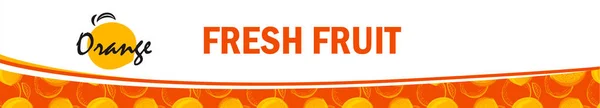 ブランドオレンジ新鮮なフルーツ会社 新鮮なジュースの工場 ショップ バーのためのテンプレート バナー テンプレート パンフレットテンプレートのデザイン要素 — ストック写真