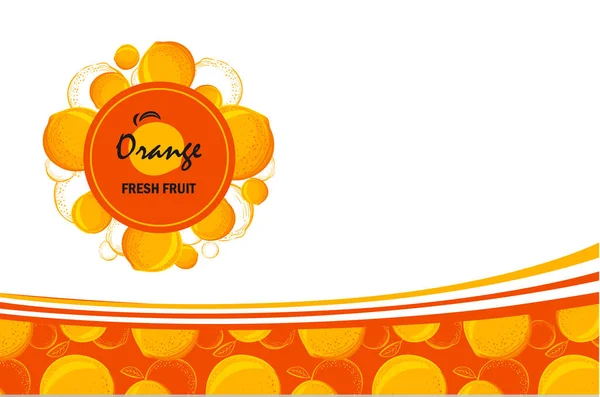 Template for brand Orange fresh fruit company, factory of fresh juices, shop, bar. Design element for business card, banner, template, brochure template.