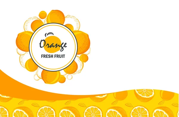 Šablona Pro Značku Pomerančový Čerstvý Ovocný Podnik Továrna Čerstvých Šťáv — Stock fotografie