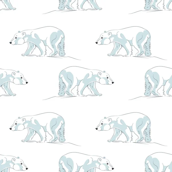 Σχέδιο Είναι Ομαλό Φόντο Χαριτωμένη Αρκούδα Διανυσματικό Μοτίβο Χωρίς Συγκόλληση — Διανυσματικό Αρχείο