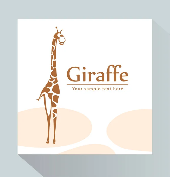Giraffen Logo Design Kreatives Tier Logo Vektorvorlage — Stockvektor