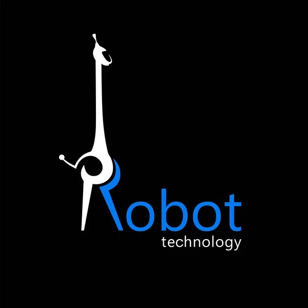 Logo Technologii Robota Litera Dla Koncepcji Robotyki — Zdjęcie stockowe