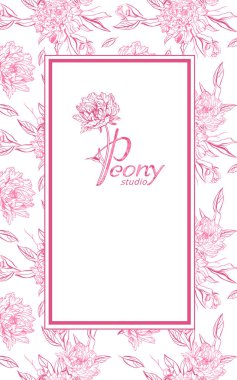 Şakayık Studio ambalaj mock up set. Etiket Şakayık ile Trendy lüks ürün marka şablonu. Doğal kozmetik, parfüm, kadın ürünleri için romantik tasarım.