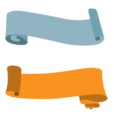 Beyaz arka plan üzerinde renkli şerit kümesi 