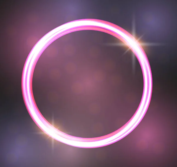 Rosa Ljus Cirkel Med Kopia Utrymme — Stock vektor