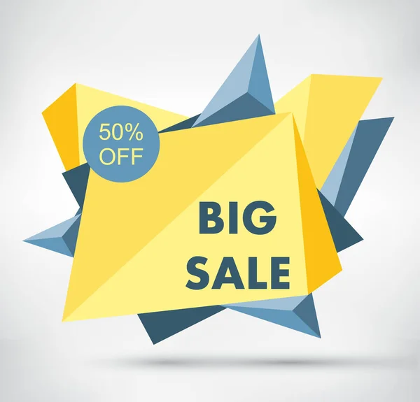 Beyaz izole sarı büyük satış vektör afiş