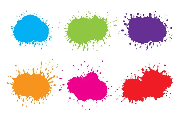 Beyaz arka plan üzerinde renkli mürekkep lekeleri 