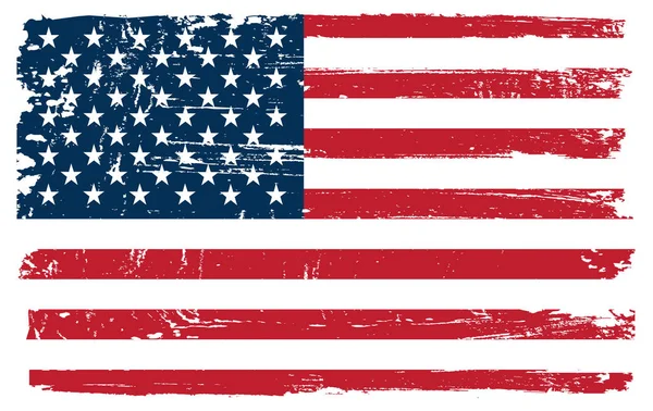 Drapeau Grunge Des États Unis Illustration Vectorielle — Image vectorielle