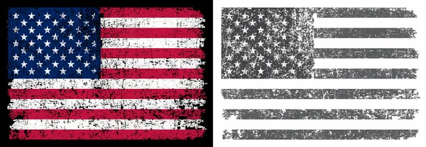 Amerika Birleşik Devletleri, vektör çizim grunge bayrakları