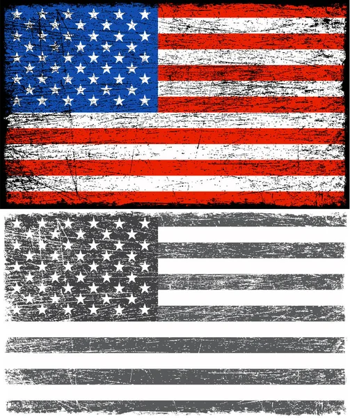 Grunge Flags United States Vector Illustration — Stock Vector
