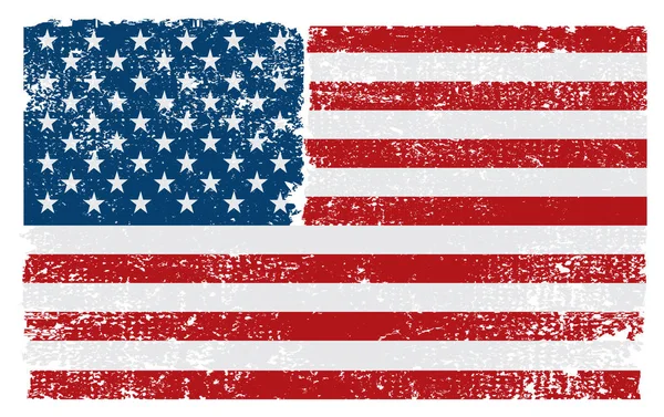 Grunge Flagge Der Vereinigten Staaten Vektorillustration — Stockvektor