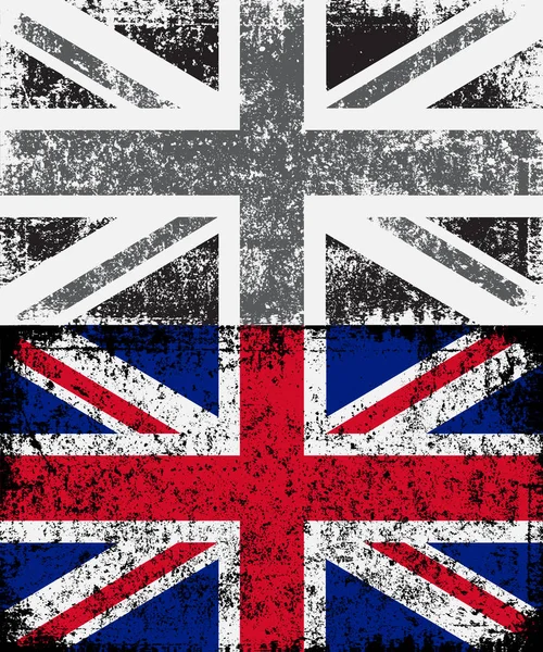 Grunge Flags United Kingdom Vector Illustration — Stock Vector