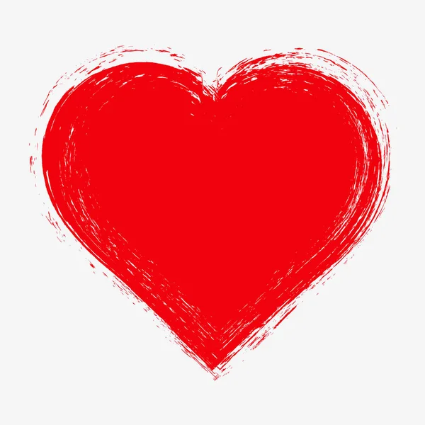 Beyaz arka plan üzerinde izole kırmızı tek renkli kalp