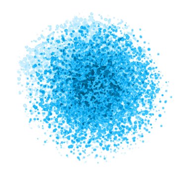 Beyaz arka plan üzerinde izole mavi splash