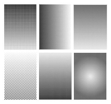 Beyaz arka plan üzerinde izole nokta yapılan kareler kümesi
