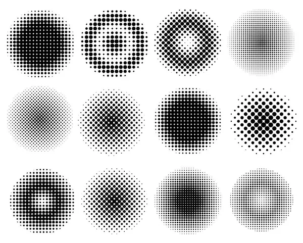 Beyaz arka plan üzerinde izole nokta yapılan daireler kümesi