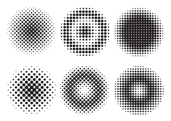 Beyaz arka plan üzerinde izole nokta yapılan daireler kümesi