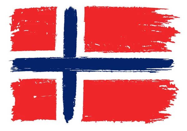 Grunge Flagge Norwegens — Stockvektor