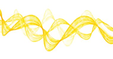 Soyut altın arka plan üzerinde beyaz izole dalgalar