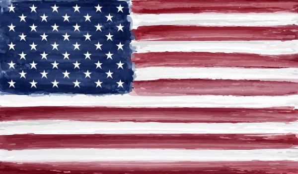 Illustration American Grunge Flag — Stock Vector