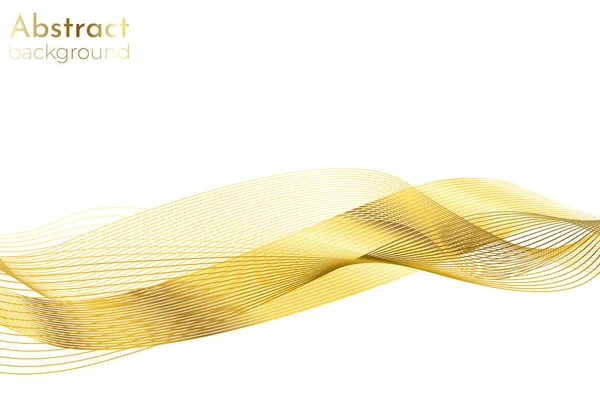 Soyut altın arka plan üzerinde beyaz izole dalgalar