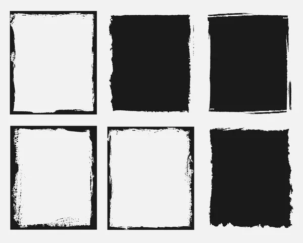 beyaz izole altı grungy dikdörtgenler kümesi