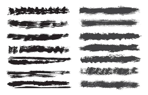 Kümesi üzerinde beyaz izole grunge fırçalar