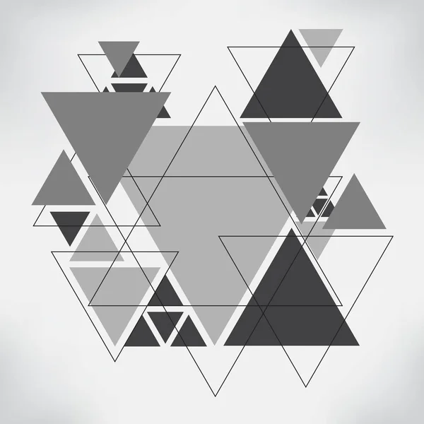 Soyut üçgenler gri ve siyah arka plan