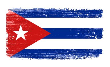 rustik Küba bayrağı illüstrasyon vektör