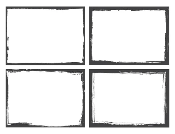 vektör set grungy dikdörtgenler geometrik şekiller