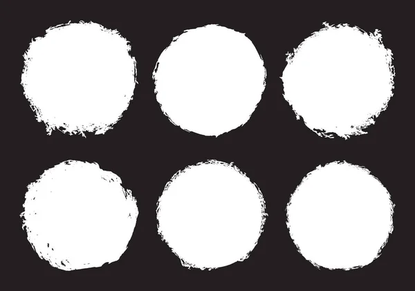 Ensemble Vectoriel Cercles Grungy Figures Géométriques — Image vectorielle