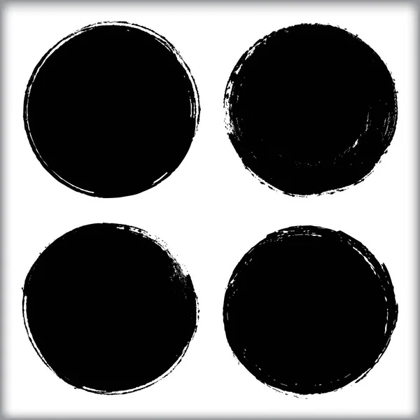 vektör set grungy daireler geometrik şekiller