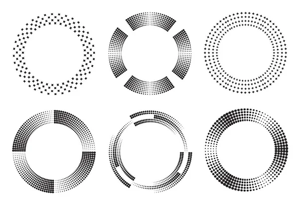 Круги Гранжа Готовы Огромные Круглые Фигуры Векторная Иллюстрация — стоковый вектор
