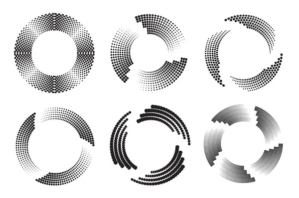Набір Гранжевих Кіл Грандж Круглих Форм Векторні Ілюстрації — стоковий вектор