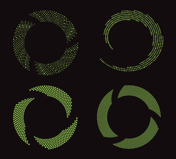 Cercles Grunge Prêts Grunge Formes Rondes Illustration Vectorielle — Image vectorielle
