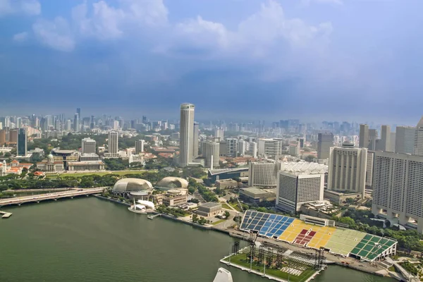 Vue Aérienne Quartier Des Expositions Salons Singapour — Photo