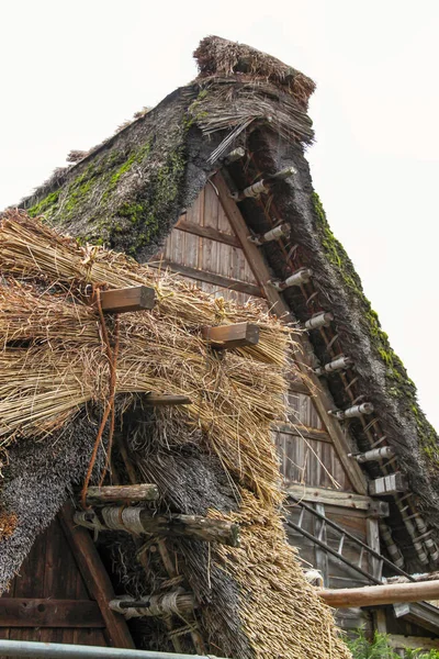 Shirakawago Köyü 'nde bir ev.