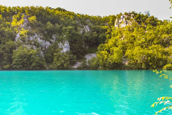 Plitvice Gölleri Ulusal Parkı 'nda turkuaz su